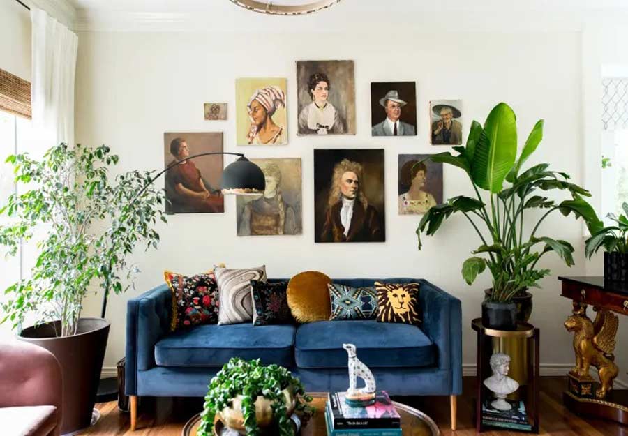 Cómo decorar una sala con retratos